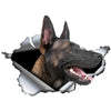 13cm Belgian Malinois Car Sticker Waterproof Belgian Shepherd Pet Dog 3D Custom Stickers on Motorcycle Products Cover Scratches